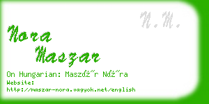 nora maszar business card